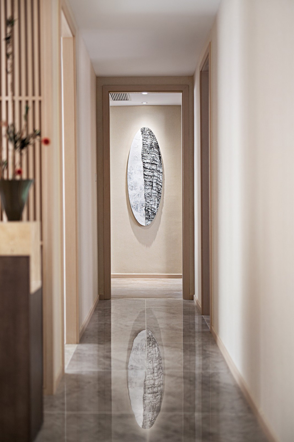 311平米日式风格三室走廊装修效果图，背景墙创意设计图
