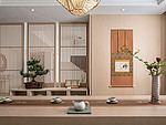 311平米日式风格三室茶室装修效果图，餐桌创意设计图