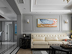 183平米美式风格四室客厅装修效果图，沙发创意设计图