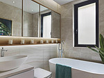 123平米美式风格五室卫生间装修效果图，盥洗区创意设计图