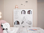 134平米日式风格三室儿童房装修效果图，软装创意设计图