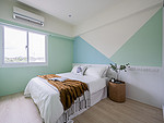 110平米现代简约风三室次卧装修效果图，背景墙创意设计图