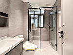 90平米现代简约风三室卫生间装修效果图，软装创意设计图