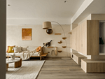 80平米现代简约风二室客厅装修效果图，墙面创意设计图