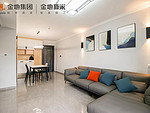105平米现代简约风三室客厅装修效果图，沙发创意设计图