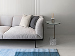 68平米轻奢风格二室客厅装修效果图，沙发创意设计图