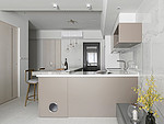 330平米轻奢风格二室厨房装修效果图，吧台创意设计图