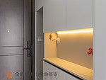 91平米现代简约风三室玄关装修效果图，玄关柜创意设计图