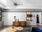 134平米现代简约风二室客厅装修效果图，软装创意设计图