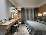 87平米北欧风格三室卧室装修效果图，墙面创意设计图