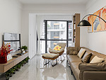 72平米现代简约风三室客厅装修效果图，软装创意设计图