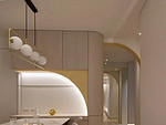 90平米现代简约风三室餐厅装修效果图，餐桌创意设计图