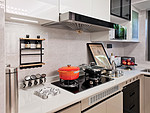 89平米轻奢风格三室厨房装修效果图，橱柜创意设计图