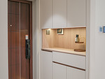 138平米现代简约风三室玄关装修效果图，玄关柜创意设计图