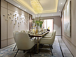 143平米现代简约风三室餐厅装修效果图，墙面创意设计图