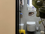 90平米北欧风格三室卫生间装修效果图，盥洗区创意设计图