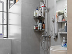 87平米北欧风格三室卫生间装修效果图，盥洗区创意设计图
