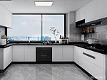 70平米现代简约风二室厨房装修效果图，橱柜创意设计图