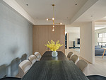 188平米现代简约风三室餐厅装修效果图，餐桌创意设计图