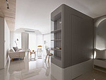101平米北欧风格三室客厅装修效果图，置物柜创意设计图