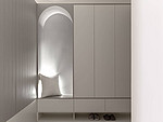 97平米北欧风格三室卧室装修效果图，置物柜创意设计图