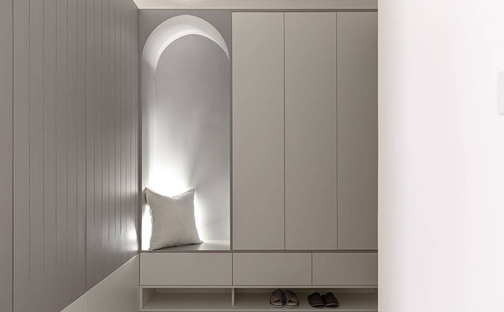 101平米北欧风格三室卧室装修效果图，置物柜创意设计图