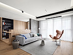 98平米北欧风格二室客厅装修效果图，软装创意设计图