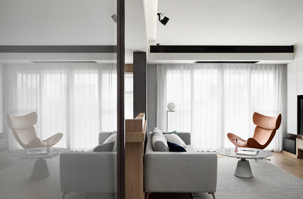 115平米北欧风格二室客厅装修效果图，软装创意设计图