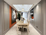183平米美式风格三室餐厅装修效果图，餐桌创意设计图