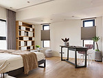 72平米现代简约风四室卧室装修效果图，书柜创意设计图