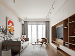 108平米北欧风格三室客厅装修效果图，收纳柜创意设计图