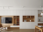 79平米北欧风格三室客厅装修效果图，收纳柜创意设计图