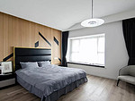 82平米现代简约风三室卧室装修效果图，吊顶创意设计图