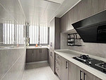 130平米轻奢风格三室厨房装修效果图，橱柜创意设计图