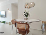 60平米现代简约风三室餐厅装修效果图，餐桌创意设计图