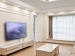120平米现代简约风三室客厅装修效果图，软装创意设计图