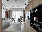 132平米新中式风格三室客厅装修效果图，创意设计图