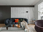 98平米现代简约风三室客厅装修效果图，软装创意设计图