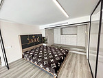 96平米轻奢风格三室卧室装修效果图，软装创意设计图