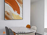 105平米现代简约风三室餐厅装修效果图，餐桌创意设计图