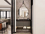 69平米现代简约风四室卫生间装修效果图，盥洗区创意设计图