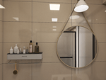 160平米轻奢风格三室卫生间装修效果图，盥洗区创意设计图
