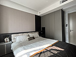 130平米现代简约风三室卧室装修效果图，软装创意设计图