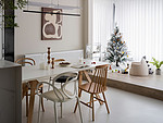 91平米北欧风格四室餐厅装修效果图，餐桌创意设计图