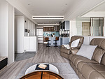 120平米美式风格二室客厅装修效果图，沙发创意设计图