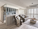 78平米美式风格二室客厅装修效果图，沙发创意设计图