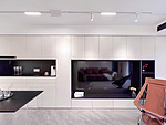 146平米现代简约风二室客厅装修效果图，电视墙创意设计图