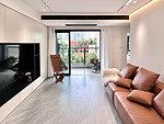 146平米现代简约风二室客厅装修效果图，沙发创意设计图