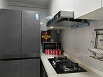 102平米新中式风格三室厨房装修效果图，橱柜创意设计图
