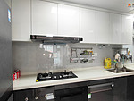 102平米新中式风格三室厨房装修效果图，橱柜创意设计图